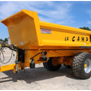 Benne TP - La Campagne - Caisse Hardox robuste avec vérin devant l'essieu Bogie Benne TP - La Campagne - Caisse Hardox robuste avec vérin devant l'essieu Bogie
