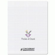 CONQUERANT Lot de 10 Cahier Poésie & Chant Classique PP piqué 24x32, 96p./48 feuilles 90g/m², Séyès/uni, incolore - 3020120255118