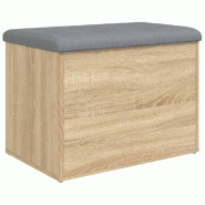 Décoshop26 - Banc banquette de rangement couleur chêne sonoma 62 x 42 x 45 cm bois d'ingénierie brun DEC024753 - Bois massif 3000254880936