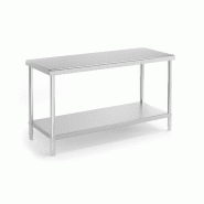 El fumi – Table de travail professionnelle en acier inoxydable avec 2 étagères, 1000 × 600 × 850 mm - inox GF116_0