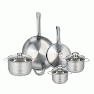 Ensemble de 2 Poêles de cuisson 24 et 32 cm et 3 faitouts 14, 16 et 20 cm Elo Profi Brillant - gris 3176239988048 Ensemble de 2 Poêles de cuisson 24 et 32 cm et 3 faitouts 14, 16 et 20 cm Elo Profi Brillant - gris 3176239988048