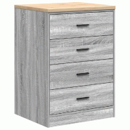 Helloshop26 - Armoire de rangement polyvalente garage 60 x 51 x 85 cm finition mate espace de stockage en bois sonoma gris 02_0051398 - gris Bois mass