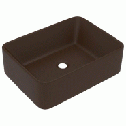 Helloshop26 - Lavabo de luxe 41 x 30 x 12 cm céramique marron foncé mat 02_0002792 - marron 3000102951535
