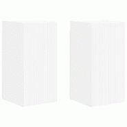 Helloshop26 - Meuble TV mural moderne avec rangements 30 x 31 x 60 cm design minimaliste en bois d'ingénierie blanc 02_0054950 - blanc Bois massif 30