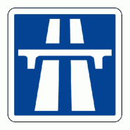 Panneau C207 - Indication début section autoroutier (Aluminium bords rebordÃ©s, 350 mm, Classe 1)