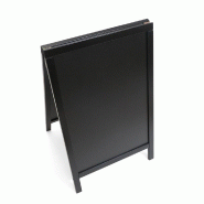 Panneau trottoir Duplo verni noir - L.55xH.85cm - Robuste et stable, adapté intérieur/extérieur