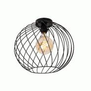 Plafonnier Led métal noir E27 40 cm - Lucide - Danza - noir métal 5411212211491