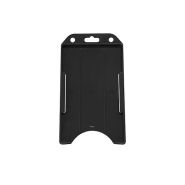 Porte-badges noir - format vertical ouvert (lot de 10) - plastique dur avec encoche pour le pouce Porte-badges noir - format vertical ouvert (lot de 10) - plastique dur avec encoche pour le pouce