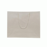 Sac kraft luxe à poignées papier blanc 40 x 32 x 12 cm par 15