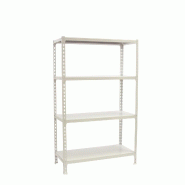 SimonRack Rayonnage métallique, 1500x1000x300 mm, 4 niveaux, tablette métallique, 180 kg au point de flexion, Blanc - Simonclick - métal 8435104974339