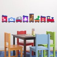 Sticker Le train des animaux