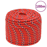 Vidaxl corde de bateau rouge 14 mm 100 m polypropylène 152411