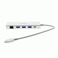 Adaptateur USB-C vers Multi-Port (HDMI, USB-C, RJ45) - Réf. : ECM0050 - Compatible Tab-Ex® 03