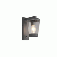 Applique extérieure anthracite avec détecteur culot E27-Trio - Cavado - gris 4017807506198