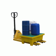 Bac de rétention PEHD 2 fûts de 60 l - finition polyéthylène haute densité