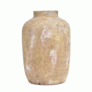 Bazar Bizar Vase en terre cuite 20x20x30 cm crème - JABR110Cr-M