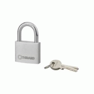 Cadenas à clé, extérieur, alu, 50mm, anse acier nickelé, 2 clés - THIRARD - gris 3150261281506 Cadenas à clé, extérieur, alu, 50mm, anse acier nickelé, 2 clés - THIRARD - gris 3150261281506