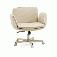 Chaise de bureau à assise croisée / chaise pivotante Criss Cross 10 PU beige hjh LIVING - beige plastique 670690