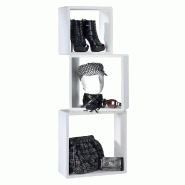 Set de présentoirs cubes blanc mat 31x20 + 35x20 + 39x20cm - par 3