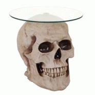 Décoshop26 - Table d'appoint Crâne HWC-A19, table en verre Table de salon Table basse Table basse, Polyresin Rond Ø55cm Nature 04_0005048 - 3000133 Décoshop26 - Table d'appoint Crâne HWC-A19, table en verre Table de salon Table basse Table basse, Polyresin Rond Ø55cm Nature 04_0005048 - 3000133
