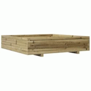 Helloshop26 - Jardinière bac lit surélevé plantes fleurs terrasse jardin 110 x 110 x 26,5 cm bois de pin imprégné marron 02_0037301 - 3000213830538 Helloshop26 - Jardinière bac lit surélevé plantes fleurs terrasse jardin 110 x 110 x 26,5 cm bois de pin imprégné marron 02_0037301 - 3000213830538