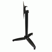 Piètement pliant Ugine Ht73 en alu noir p. Table extérieure 60x60, Ø70cm maxi
