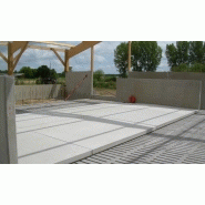 Plancher en béton - dalles préfa - maison bleue