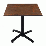 Proloisirs Table César 70X70 cm - Bois Corten - marron multi-matériau AG2068 Proloisirs Table César 70X70 cm - Bois Corten - marron multi-matériau AG2068