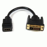 StarTech Cble adaptateur vidéo de 20 cm HDMI vers DVI-D