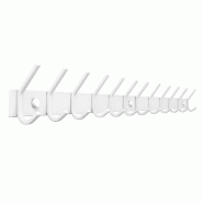 TOJ Living Porte-manteau mural – 24 crochets – 94 cm – Acier inoxydable – Blanc – Patère murale - blanc inox 8720211263880