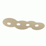 Top light Plafonnier rond Toplight Cloud 4 lumières avec douille GX53, structure couleur sable, design moderne 86x37x3cm - beige 8056039149564