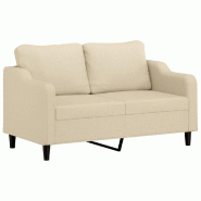 VidaXL Canapé à 2 places Crème 140 cm Tissu Modèle Aero Panorama Prime - 359361
