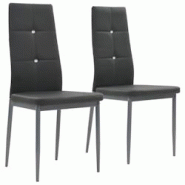VidaXL Chaises à Manger Lot De 2 Gris Similicuir - gris 246185 VidaXL Chaises à Manger Lot De 2 Gris Similicuir - gris 246185
