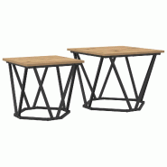 VidaXL Ensemble de tables d'appoint 2 pcs Chêne artisanal Modèle Terra Classic - 868272