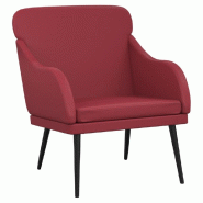 VidaXL Fauteuil Bordeaux 63x76x80 cm Similicuir Modèle Orion Confort - 351428