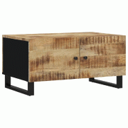 VidaXL Table basse 80x50x40 cm Bois de manguier solide et d'ingénierie Modèle Cascade Design - 350636