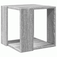 VidaXL Table basse sonoma gris 32x32x30 cm bois d'ingénierie Modèle Nova Horizon - 848148