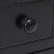 VidaXL Table d'appoint Noir 40x40x40 cm Bois de Paulownia Modèle Luna Cuisine - 284071XL