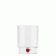Zafferano Teca Frutta - Lot De 6 Verres En Borosilicate Avec Pomme, Gobelets 35 Cl À Double Fond Décorés À La Main, Lavables - transparent 8054040