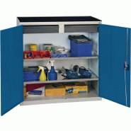 Armoire outillage/Servante de machine H1000xl1000xP500 mm 2 tiroirs, 2 fonds gris clair RAL 7035/bleu gent. RAL 5010 STUMPF Armoire outillage/Servante de machine H1000xl1000xP500 mm 2 tiroirs, 2 fonds gris clair RAL 7035/bleu gent. RAL 5010 STUMPF