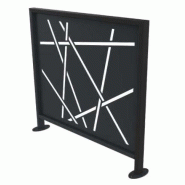 Barrière Looky - Découpe Bambou - Sur Platines - Acier traité anticorrosion - RAL 7016