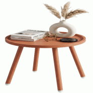 CLP Table d'appoint Busan Ø 40 cm Plastique HBT: 45x40x40 cm Terre cuite - orange 328339
