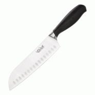 Couteau Santoku Soft Grip 180mm - Lame en acier inoxydable - Manche ergonomique - Vogue Couteau Santoku Soft Grip 180mm - Lame en acier inoxydable - Manche ergonomique - Vogue