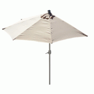 Décoshop26 - Demi parasol semi-circulaire balcon terrasse UV 50+ polyester/aluminium 3kg avec une portée de 300 cm crème sans 04_0003838 - beige al