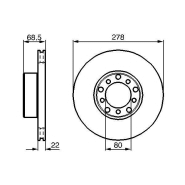 Disque de frein Bosch 0986478061 - Boîte de 2 disques ventilés, 5 trous, épaisseur 21,8 mm Disque de frein Bosch 0986478061 - Boîte de 2 disques ventilés, 5 trous, épaisseur 21,8 mm