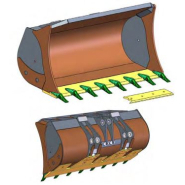 Godet standard chargeuse de 50 à 250cv - pour le chargement et la manutention de matériaux et de matières légères