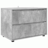 Helloshop26 - Armoire de rangement avec tiroirs ajustable style minimaliste salon chambre 80 x 48 x 57 cm en bois gris béton 02_0054594 - gris Bois m