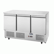 Meuble compact de stockage 3 portes inox réfrigérant vert r600a - PESL3851GR