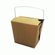 Nvase Ecolomique - 50 Pcs - Boîte carton kraft carré - 450 ml, 9,5 cm x 7,3 cm x 9 cm - ECO210ASPAILP16K - marron en carton NVS210ASPAILP16K