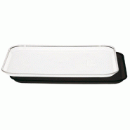 Plateau pour cloche 36135 en polycarbonate noir 38x51cm